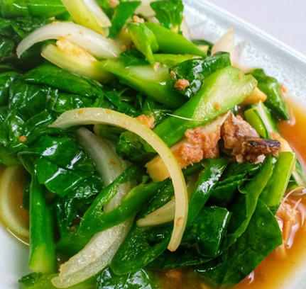 Kailan Salted Fish Stir Fry (Kaplan Ikan Masin)