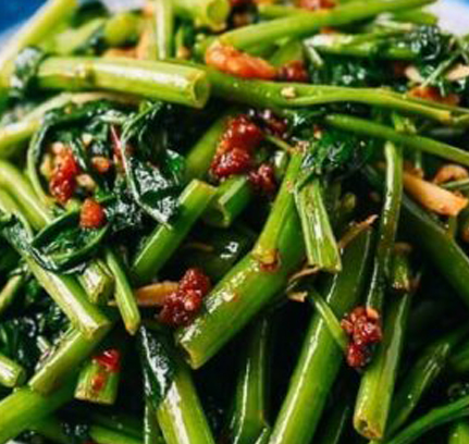 Water Spinach with shrimp paste 