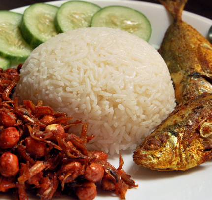 Nasi Lemak-Fried Fish / Ikan Goreng