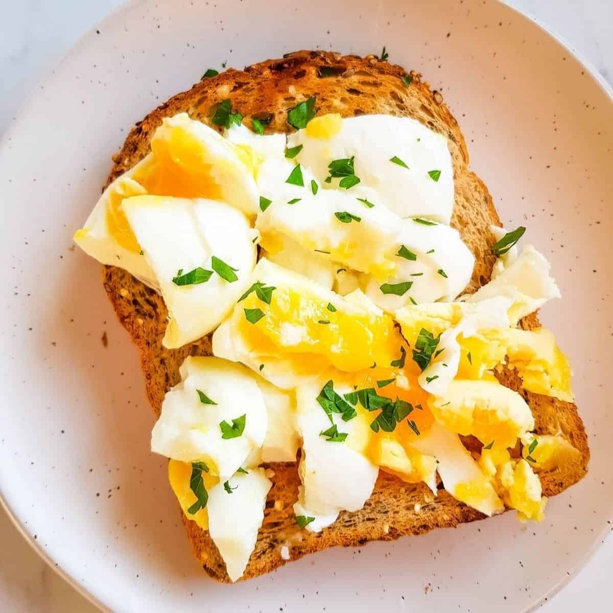 Toast with 2 Half Boil Egg